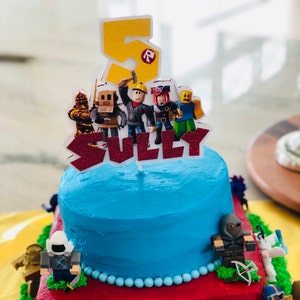 Roblox Cake Topper Roblox Party Decorations Roblox Cake Roblox Etsy - roblox cake topper roblox themed birthday party etsy