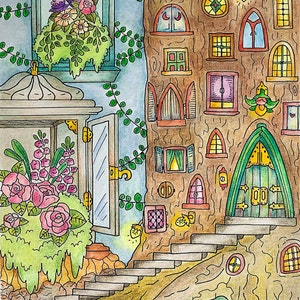 Hobbit Hole Coloring Page // Printable Coloring Page // Digital ...