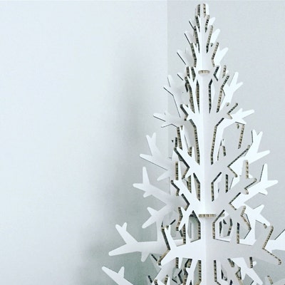 Laser-cut Brown Recycled Cardboard Table Top Christmas Tree - Etsy