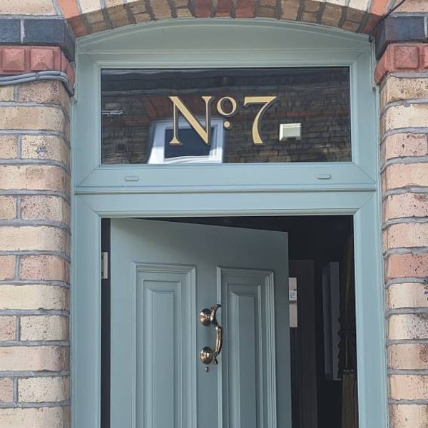Premium Elegant Gold Fanlight Transom House Door Number, Modern Style ...