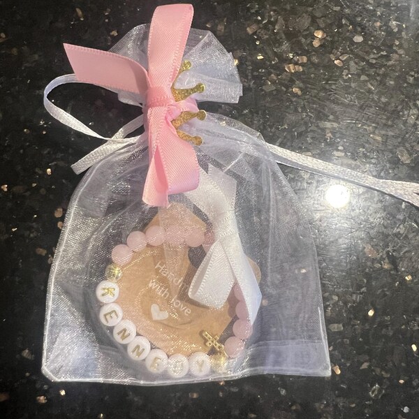 Special Order- س Bespoke Baby Bracelet in 18-karat Rose Gold and Mother-of-Pearl
