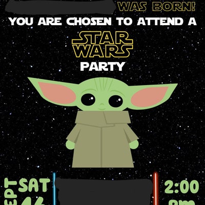 Geburtstagskarte Mann 20 X Star W Yoda Geburtstagseinladungen Und Umschläge, Zum Ausfüllen Star Wars Geschenke Für Männer