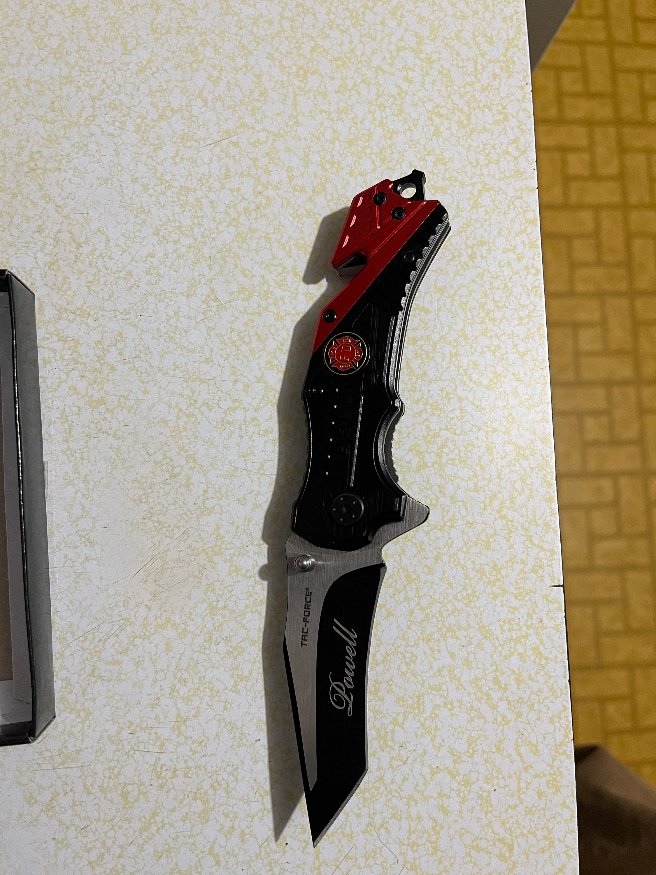 Personalized FIREFIGHTER FIREMAN Pocket Knife Knives Fire Academy Platoon Engine Custom Engraved Gift for Dad Him Grandpa Son Multitool