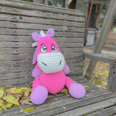 Crochet Pattern Unicorn, Amigurumi Toy Unicorn, Plush Rainbow Unicorn ...