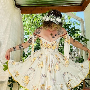 Floral Corset Mini Dress: Cottagecore Summer Cotton Dress - Etsy