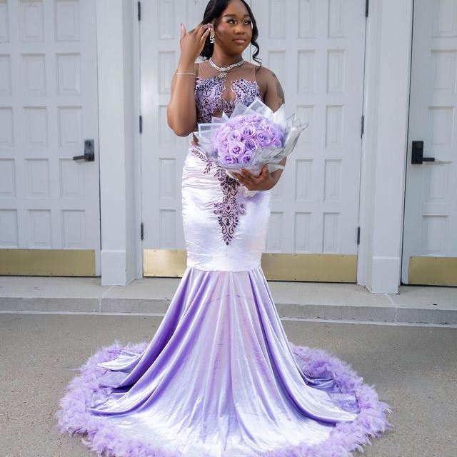 Classy Purple Mermaid Dress, Sleeveless Dress,long Reception Dress,prom  Dress,black Girl Dress,wedding Dress,beautiful Bodice,free Shipping - Etsy
