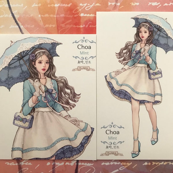 Shashka Sticker Shasha / Girl Stickers / Watercolor Illust - Etsy