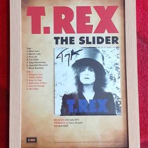 T.rex Marc Bolan Reimagined THE SLIDER 1972 UK Tour Poster A3 Size. - Etsy