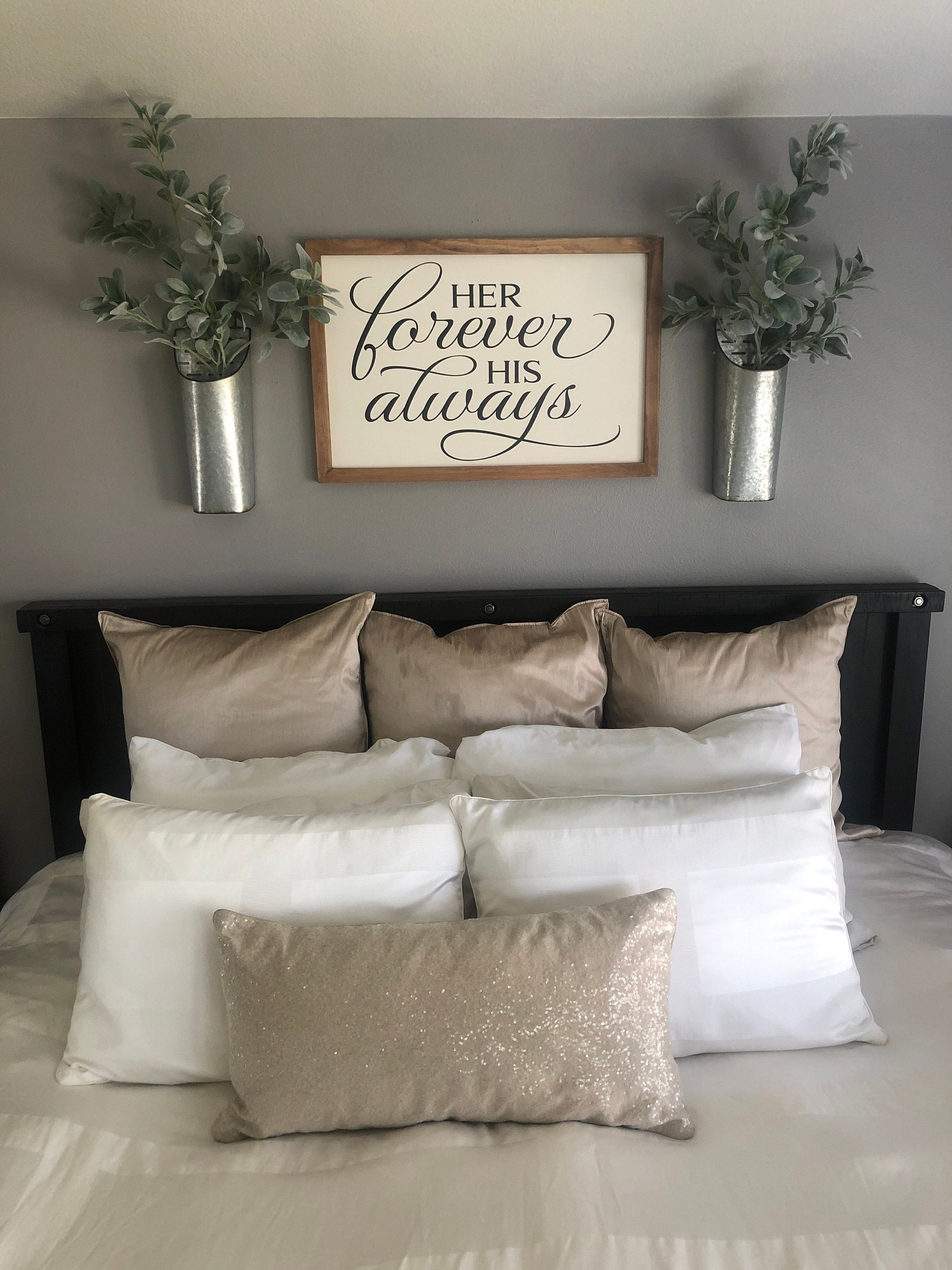 Master bedroom wall decor over the bedwedding anniversary giftwall
