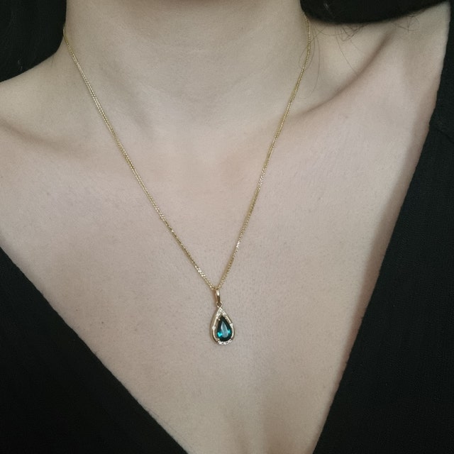 14K Gold Vine Chain Necklace for Woman/ 14K Solid Yellow
