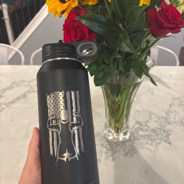 Personalized Laser Engraved Water Bottle With Custom Logo Name Text ...