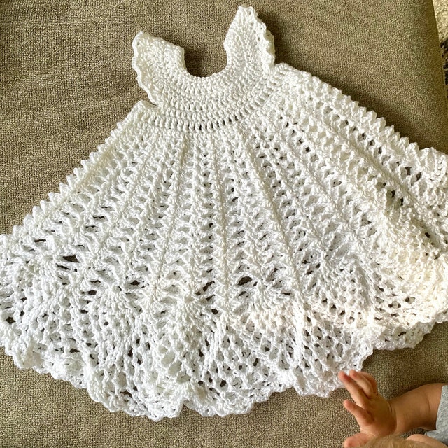 A customer's finished Sophia Heirloom Dress Crochet Pattern