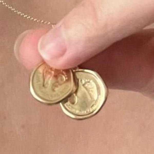 Personalized Mini Numbers Charm Necklace in Solid Gold: 10K, 14K or 18K ...