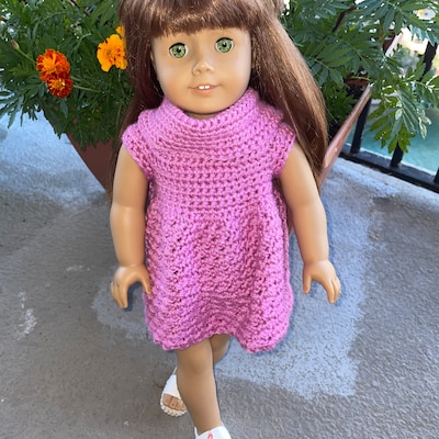 DIY Crochet Pattern-kennedy's Sweater Dress for 18 Inch Dolls fits ...
