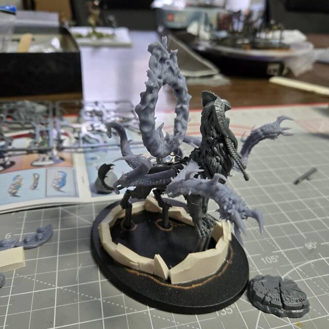 3D Printed Clay Cyanide Thaug Tentacle Monster Hyborean Age 28mm