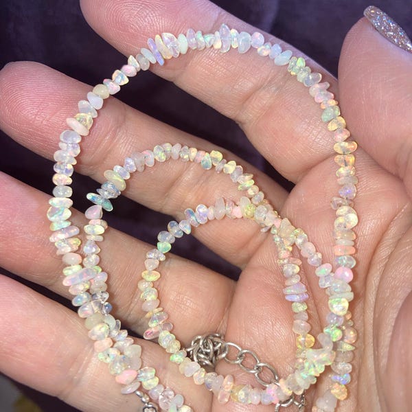 Pink Tourmaline Faceted Bead Stretch Mini Bracelet