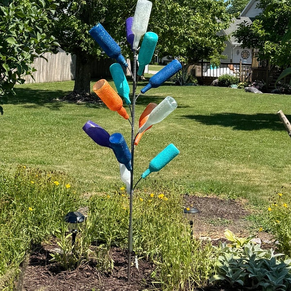 The Crab Apple Glass Bottle Tree by Cubby's! - Etsy
