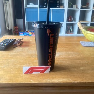 Mclaren F1 Cold Cup With Straw, F1 Racing, Lando Norris, Oscar
