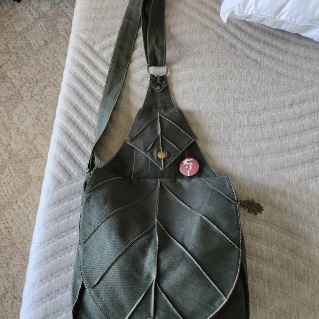 Leaf Backpack Book Messenger Bag ~ Renaissance Fair Crossbody