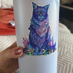 Big 10 Cm Holo Vinyl Sticker wolf Holographic | Etsy
