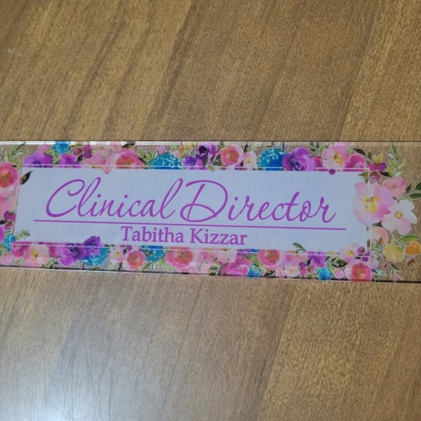 Aesthetic Decor, Office Door Name Plate, Acrylic Sign for Desk or Wall ...