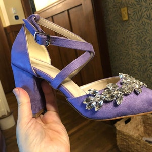 sky blue block heels