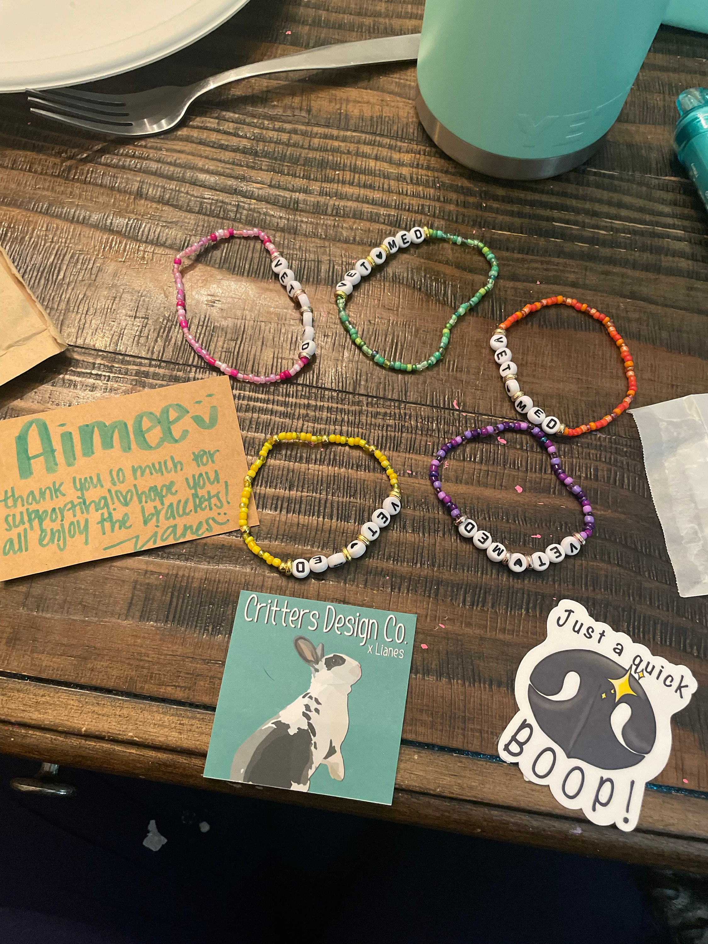 Vet Med Friendship Bracelet | Vet tech week gift |