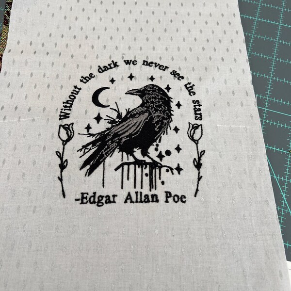 Without the Dark We Never See the Stars Embroidery Designs, Crow ...