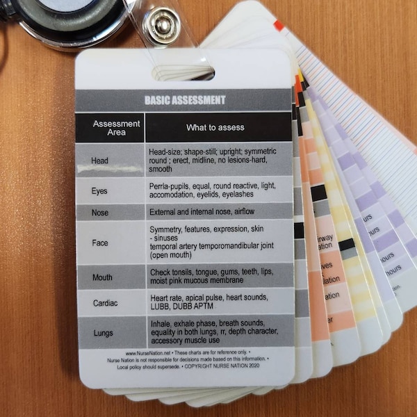Pediatric Vital Signs Horizontal Badge Card - Etsy