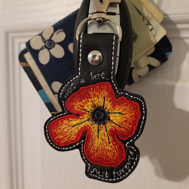 Not a Lot, Just Forever Embroidered Key Tag (adrianne Lenker) - Etsy