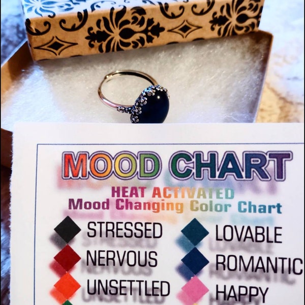 Mood Ring, Sterling Silver Ring, SOLID Sterling Silver Jewelry, Mood