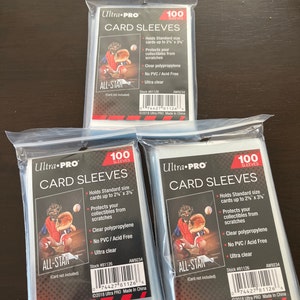 10 or 25 Soft Plastic Trading Card Sleeves / PVC Free Protection for ATC,  Photocards, Baseball, Hockey, Pokemon, Yu-gi-oh, MTG, Collectible 