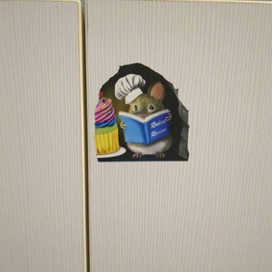 Mouse Praying Mousehole Sticker Praying Mouse 3D Wall Sticker Whimsical ...
