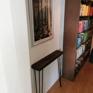 Chelure Table d'appoint à bords naturels avec 3 pieds en épingle à cheveux, support de plante de nuit pour chambre à coucher et salon (48,3 x 40,6 x 50,8 cm (L x l x