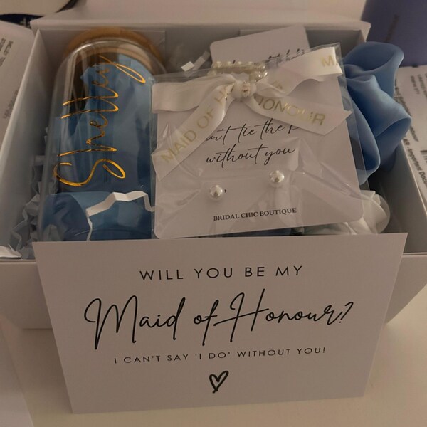 Bridesmaid Gift Pouch With Tie Maid of Honour Wedding Present