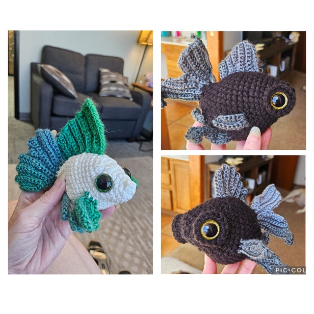 金魚かぎ針編みあみぐるみパターン デジタル PDF 作成者: Crafty