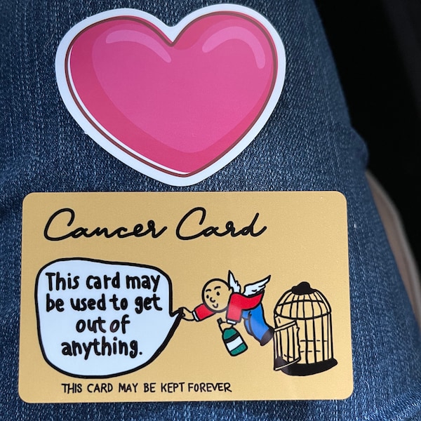 The Cancer Card - Funny Cancer Gift - Option to Add Magnet - Cancer ...