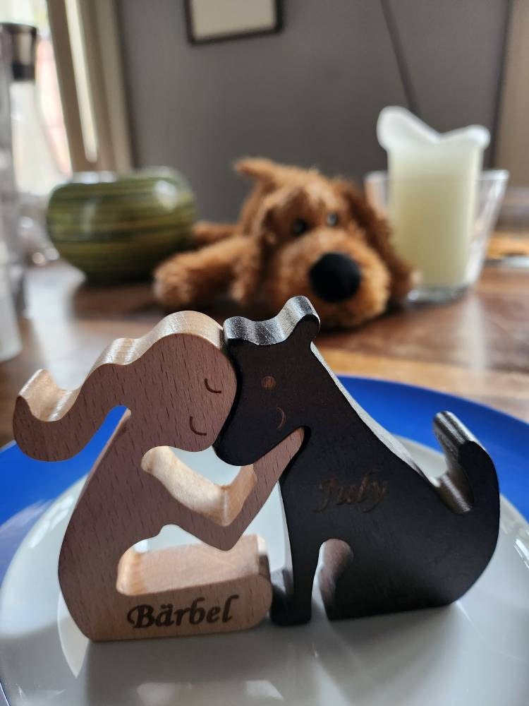 Personalized Hand Crafted Girl and Dog Wooden sculpture ,Women and Dog Carvings Memorial Gifts Dog Statues Home Decor ,Dog Lover Gifts