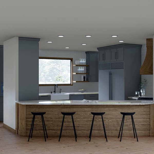 Kitchen Interior Design, Kitchen Renovation, Custom Kitchen Design, 3D ...