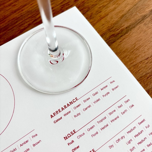 Wine Tasting Party Kit: Modern Minimalist Tasting Notes & Aroma Guide ...