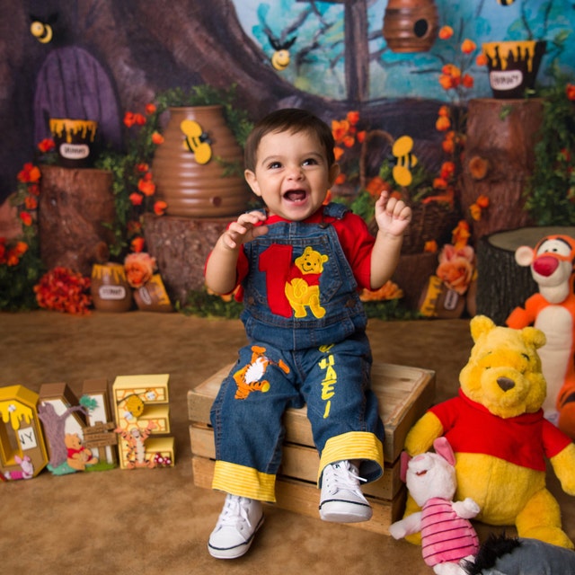 Disney Winnie The Pooh First Birthday Bodysuit Boy Mickey Mouse