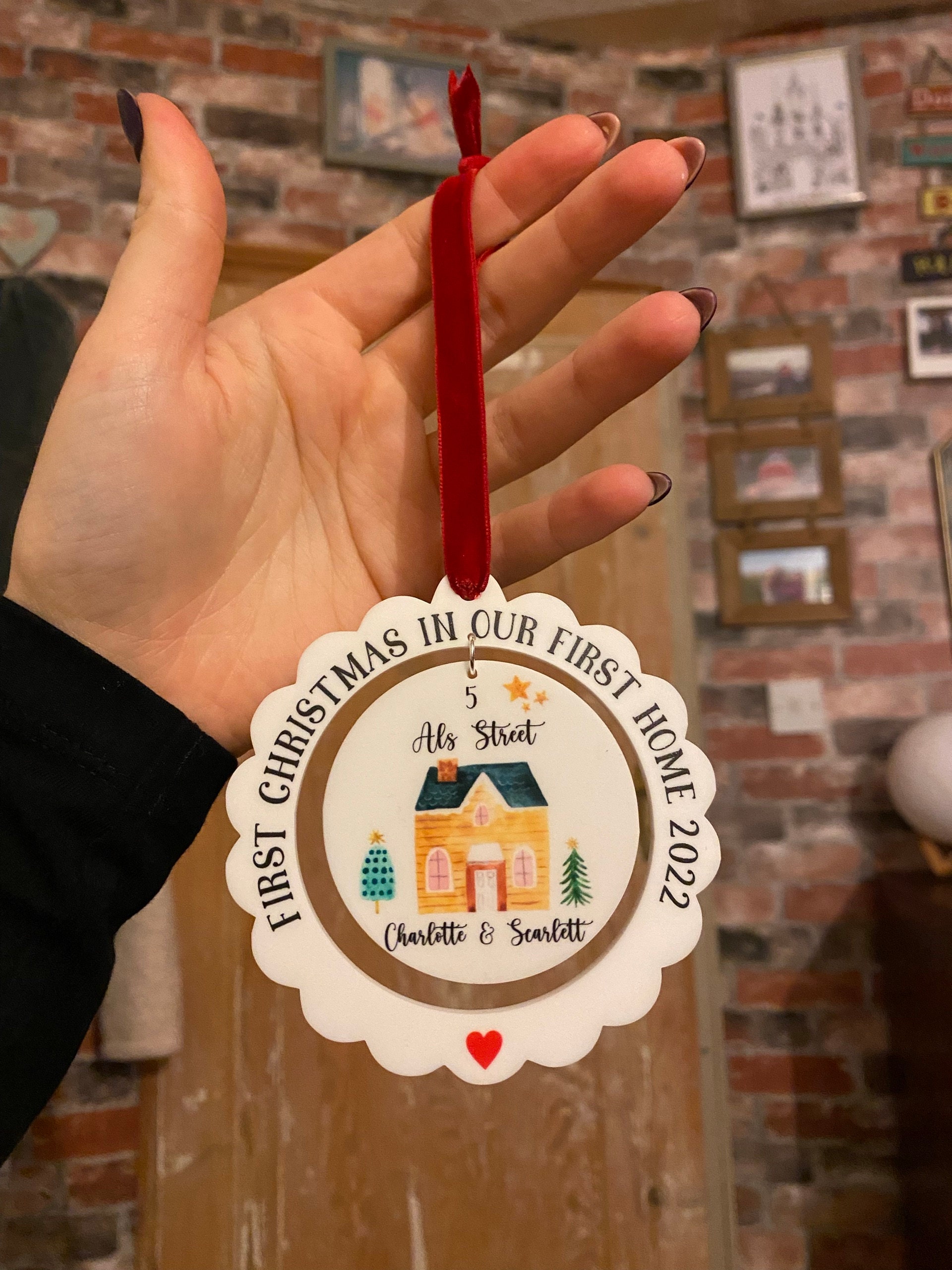 Christmas in our new home 2024, Personalised New Home Christmas Decoration, First Christmas In Our New Home Tree Ornament