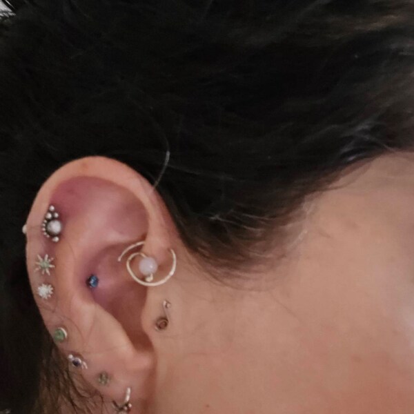 Celestial Hollow Star Charm Earrings