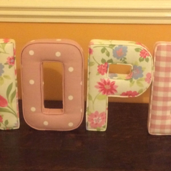 Fabric Letters for Baby Nursery, Personalised New Baby Gift, Nursery ...