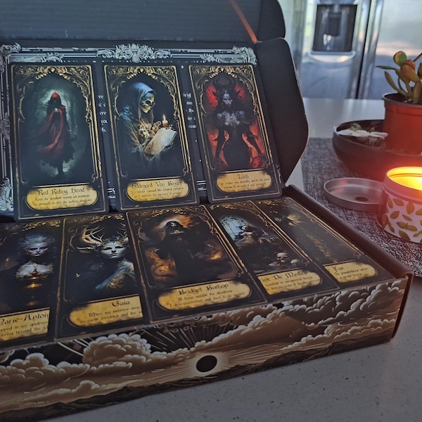 Obsidian Veil Oracle Card Deck: Antique Shadow Work, Feminine Deities ...