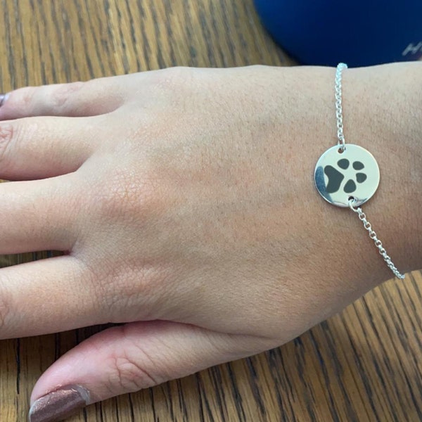 Paw Print Bracelet - Actual Paw - Gold, Rose, Silver - Pet Loss Jewelry ...