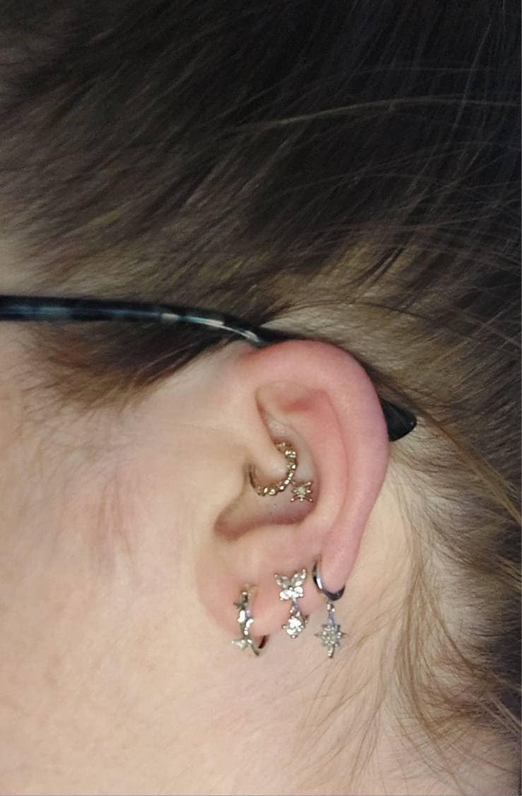Dainty Butterfly Huggie Hoop Earrings, 3D Butterfly Hoop Earrings, Gift for Her