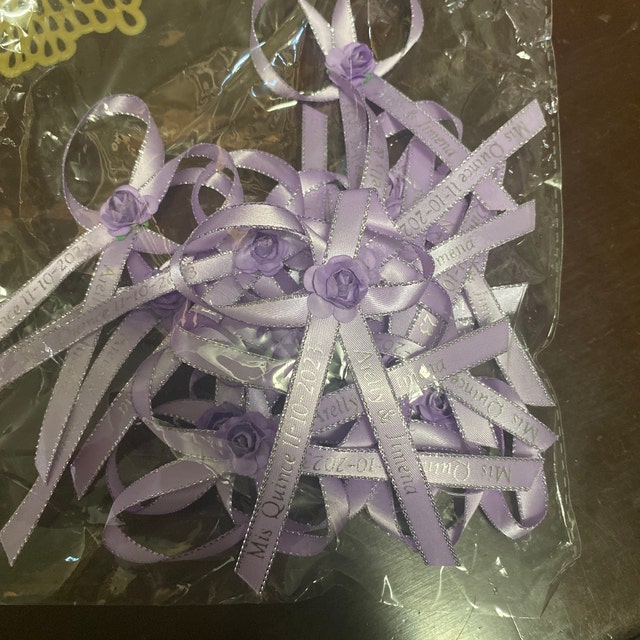 24-36-12-48 Pcs Personalized Ribbons/baptism Sweet Sixteen 24-36-12-48 Pcs Personalized Ribbons/baptism Sweet Sixteen