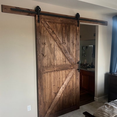 S&Z TOPHAND® 20-42x84in Stainless Steel Frame Modern Style Barn Door ...