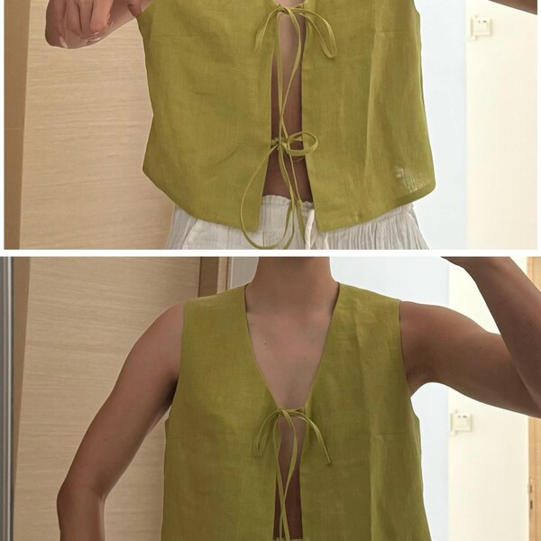 Linen Button Dress